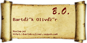 Barták Olivér névjegykártya